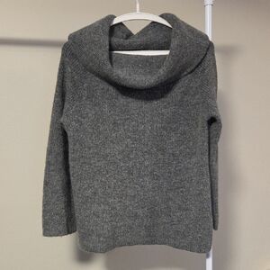 Divided Gray Cowl Neck Sweater